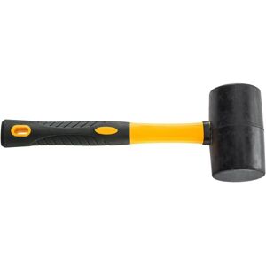 CCYKXA Black Rubber Mallet Ø 55 mm – Small Universal Hammer for Tile Setters, Body Shop Workers, Masons, with 2K Bi-Material Handle for Tiling and CCYKXA Black Rubber Mallet Ø 55 mm – Small Universal Hammer for Tile Setters, Body Shop Workers, Masons, with 2K Bi-Material Handle for Tiling and