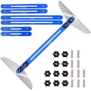 Ccykxa - Stair Tread Gauge Template Tool, Stair Template Tool, Adjustable Stair Measuring Tool for Stair Treads and Drywall Cutting - 11' to 60' Ccykxa - Stair Tread Gauge Template Tool, Stair Template Tool, Adjustable Stair Measuring Tool for Stair Treads and Drywall Cutting - 11' to 60'