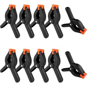 Csparkv - 10 Pcs Spring Clamp Set, 4 Inch Spring Clips, Black Multipurpose Clamp, Gripping Clamps, for Woodworking, Photography, Background, Garden, Csparkv - 10 Pcs Spring Clamp Set, 4 Inch Spring Clips, Black Multipurpose Clamp, Gripping Clamps, for Woodworking, Photography, Background, Garden,
