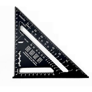 Csparkv - 180mm Carpenter Square, Aluminum Alloy Triangle Angle Protractor, Thickened 45 90 Degree Triangular Carpenter Squares, High Precision Csparkv - 180mm Carpenter Square, Aluminum Alloy Triangle Angle Protractor, Thickened 45 90 Degree Triangular Carpenter Squares, High Precision