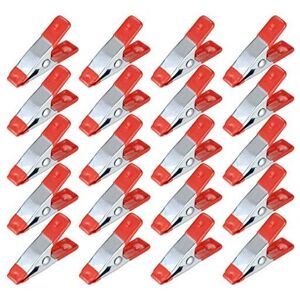CSPARKV 20 Pieces Metal Spring Clamps, Model Making Tweezers, Metal Spring Clamps, Clothespins Grip Holder for Tarpaulin, Camping, Woodworking, Modeling Tool CSPARKV 20 Pieces Metal Spring Clamps, Model Making Tweezers, Metal Spring Clamps, Clothespins Grip Holder for Tarpaulin, Camping, Woodworking, Modeling Tool