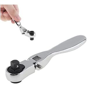 Csparkv - Mini Ratchet Wrench 1/4' Chrome Vanadium Steel Reversible 72 Teeth 2 in 1 Quick Socket Wrench with Square Head Socket Csparkv - Mini Ratchet Wrench 1/4' Chrome Vanadium Steel Reversible 72 Teeth 2 in 1 Quick Socket Wrench with Square Head Socket