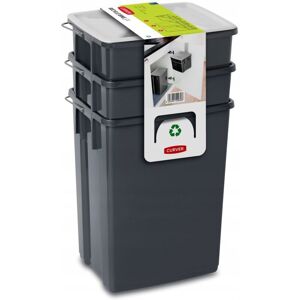Curver waste sorting bin 2 x 10L + 6L, black Curver waste sorting bin 2 x 10L + 6L, black