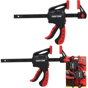Dekton 2pc Quick Grip Ratchet Vice Bar Large Clamps 150mm Rapid Clamp Set 6" Dekton 2pc Quick Grip Ratchet Vice Bar Large Clamps 150mm Rapid Clamp Set 6"