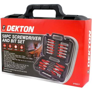 Dekton DT65217 58PC SCREWDRIVER AND BIT SET Dekton DT65217 58PC SCREWDRIVER AND BIT SET