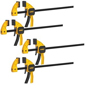 Dewalt - 300mm Medium Trigger Clamps x 4 30cm 12'' 90kg Force - One Handed Clamp Dewalt - 300mm Medium Trigger Clamps x 4 30cm 12'' 90kg Force - One Handed Clamp