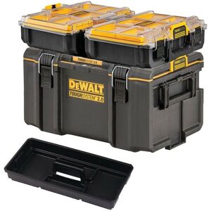 Dewalt - Tough System 2.0 DS300 Stackable Toolbox Case 2x 1/2 Width Deep Organiser Dewalt - Tough System 2.0 DS300 Stackable Toolbox Case 2x 1/2 Width Deep Organiser