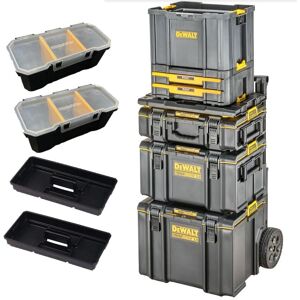 Dewalt Toughsystem 2 Rolling Tool Storage Box Trolley + Tstak Open Tote +Adaptor Dewalt Toughsystem 2 Rolling Tool Storage Box Trolley + Tstak Open Tote +Adaptor