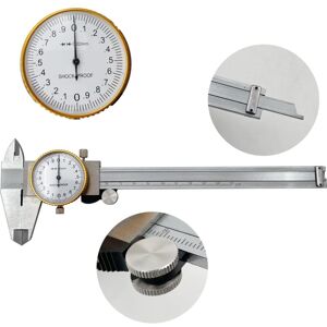 Tinor - Dial Calipers 0-150mm 0.02mm High Precision Industry Stainless Steel Vernier Caliper Dial Caliper Shockproof Metric Measuring Tool Tinor - Dial Calipers 0-150mm 0.02mm High Precision Industry Stainless Steel Vernier Caliper Dial Caliper Shockproof Metric Measuring Tool