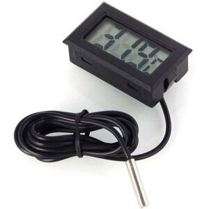TEHTUY Digital LCD Thermometer Temperature Monitor with External Probe for Refrigerator, Freezer, Aquarium - Black TEHTUY Digital LCD Thermometer Temperature Monitor with External Probe for Refrigerator, Freezer, Aquarium - Black