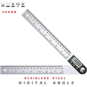 IKODM Digital Protractor 0-200mm Digital Angle Finder 0-360°2 in 1 Stainless Steel Digital Protractor with lcd Display Angle Measure for Woodworking IKODM Digital Protractor 0-200mm Digital Angle Finder 0-360°2 in 1 Stainless Steel Digital Protractor with lcd Display Angle Measure for Woodworking