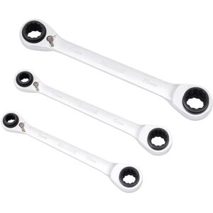 Draper 11652 Metric 4-in-1 Reversible Double Ring End Ratchet Spanner Set (3 Piece) Draper 11652 Metric 4-in-1 Reversible Double Ring End Ratchet Spanner Set (3 Piece)