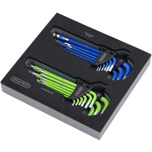 Draper 12823 Draper TX-STAR Metric Ball End Hex Key Sets in EVA Storage Tray (18 Piece) Draper 12823 Draper TX-STAR Metric Ball End Hex Key Sets in EVA Storage Tray (18 Piece)