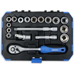 Draper 16359 18 Piece Metric 3/8" Sq Dr Hex Socket + Ratchet & Extension Bar Set Draper 16359 18 Piece Metric 3/8" Sq Dr Hex Socket + Ratchet & Extension Bar Set