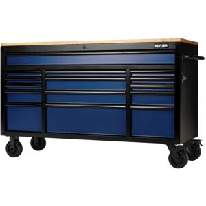 Draper 27336 BUNKER 15 Drawer Workbench Roller Tool Cabinet, 61"", Blue Draper 27336 BUNKER 15 Drawer Workbench Roller Tool Cabinet, 61"", Blue