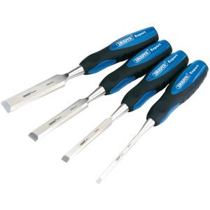 Draper Tools 4-Piece Blue Wood Chisel Set - High-Quality Hand Tools for Carpentry and Woodworking Draper Tools 4-Piece Blue Wood Chisel Set - High-Quality Hand Tools for Carpentry and Woodworking