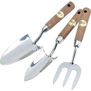 Stainless Steel Hand Fork and Trowels Set with Ash Handles (3 Piece) (9565) - Draper Stainless Steel Hand Fork and Trowels Set with Ash Handles (3 Piece) (9565) - Draper
