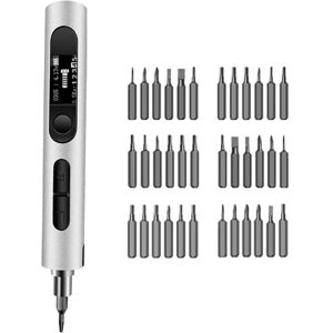 TLILY Electric Screwdriver Set with Dual Torque Adjustment Function 32 in 1 Mobile Phone and Tablet Repair Special Tool-Silver TLILY Electric Screwdriver Set with Dual Torque Adjustment Function 32 in 1 Mobile Phone and Tablet Repair Special Tool-Silver