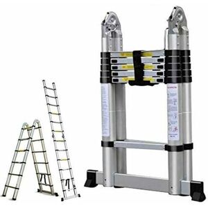 DAYPLUS Elescopic Loft Ladder 5M Extendable Collapsible Fold Step Ladders Securing Bolt 16.5ft DAYPLUS Elescopic Loft Ladder 5M Extendable Collapsible Fold Step Ladders Securing Bolt 16.5ft
