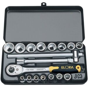 Elora - 3/8' Square Drive Metric Socket Set (18 Piece) (25932) Elora - 3/8' Square Drive Metric Socket Set (18 Piece) (25932)