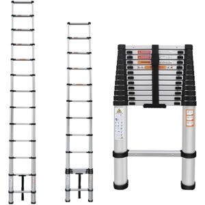 DAYPLUS EN131 Folding Aluminum Telescoping Collapsible Roof Climb Ladder Tool 5M/16.4ft DAYPLUS EN131 Folding Aluminum Telescoping Collapsible Roof Climb Ladder Tool 5M/16.4ft