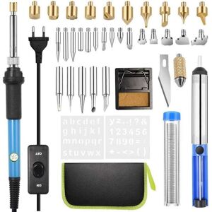 WOIYIC Engraver and precision tool, 54 pcs Pyrography Kit Wood Burning 60W Adjustable Temperature from 200 to 450 C - For wood, leather, carving, wood WOIYIC Engraver and precision tool, 54 pcs Pyrography Kit Wood Burning 60W Adjustable Temperature from 200 to 450 C - For wood, leather, carving, wood