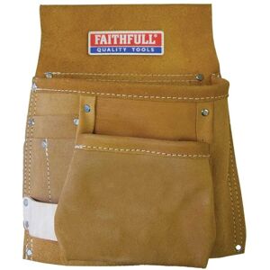 Faithfull FAISTNP2 Heavy-Duty Leather Tool & Nail Pouch Faithfull FAISTNP2 Heavy-Duty Leather Tool & Nail Pouch