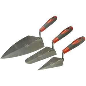 Faithfull - 3 Piece Trowel Set Soft Grip Handle Brickies Trowels FAISGTSET3 Faithfull - 3 Piece Trowel Set Soft Grip Handle Brickies Trowels FAISGTSET3