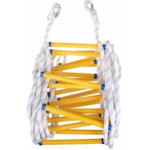 Axhup - Fire Escape Rope Ladder Heavy Duty Fire Safety Ladder with Carabiners, 10M Axhup - Fire Escape Rope Ladder Heavy Duty Fire Safety Ladder with Carabiners, 10M