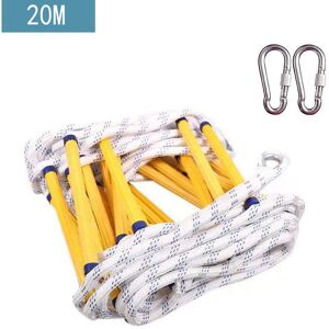 AXHUP Fire Escape Rope Ladder Heavy Duty Fire Safety Ladder with Carabiners, 20M AXHUP Fire Escape Rope Ladder Heavy Duty Fire Safety Ladder with Carabiners, 20M