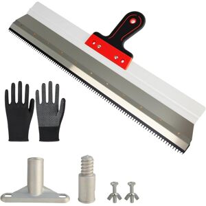 CATHERINE Flat trowel with handle holder, 56 cm notched trowel, large surface trowel for plasterboard construction, facade trowel CATHERINE Flat trowel with handle holder, 56 cm notched trowel, large surface trowel for plasterboard construction, facade trowel