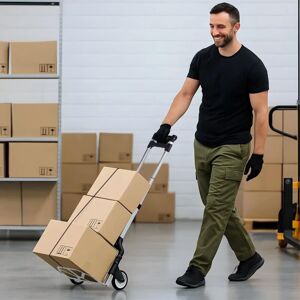Folding Aluminium Hand Truck 60kg Capacity Foldable Shopping Trolley, Multi-Purpose Sack Truck, Collapsible Luggage Cart & Portable Moving Trolley Folding Aluminium Hand Truck 60kg Capacity Foldable Shopping Trolley, Multi-Purpose Sack Truck, Collapsible Luggage Cart & Portable Moving Trolley