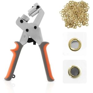 YMYNY Grommet Tool Kit, Grommet Press, Grommet Pliers, Hand Set with 300 Pcs 10.5mm Gold Grommets, Portable Metal Eyelets for Belts, Crafts, Posters mumu YMYNY Grommet Tool Kit, Grommet Press, Grommet Pliers, Hand Set with 300 Pcs 10.5mm Gold Grommets, Portable Metal Eyelets for Belts, Crafts, Posters mumu