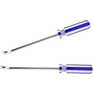 Memkey - 2 x Blue Plastic Handle Nail Clip Rivets Bolt Lifter Remover Puller Claw Screwdriver Carpet Garage Carpentry Door Hand Tool Memkey - 2 x Blue Plastic Handle Nail Clip Rivets Bolt Lifter Remover Puller Claw Screwdriver Carpet Garage Carpentry Door Hand Tool