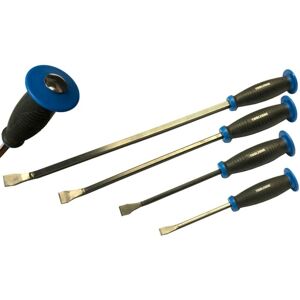 Toolzone - Carbon steel pry bars with oversized rubber grip - 4-piece - Pry bars Toolzone - Carbon steel pry bars with oversized rubber grip - 4-piece - Pry bars