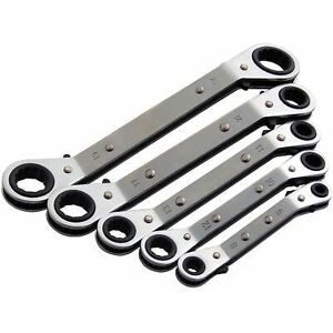 Neilsen - heavy duty 5PC metric offset reversible ratchet ring spanner wrench set 6-21MM Neilsen - heavy duty 5PC metric offset reversible ratchet ring spanner wrench set 6-21MM