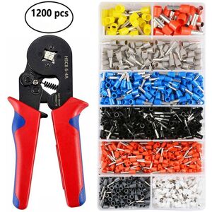 DEWDAT Hexagon Crimper Plier Set, 0.25-6mm/AWG23-10 Self-Adjustable Ratchet Wire Crimping Tool with 1200PCS Wire Terminal Crimp Connectors and Wire End DEWDAT Hexagon Crimper Plier Set, 0.25-6mm/AWG23-10 Self-Adjustable Ratchet Wire Crimping Tool with 1200PCS Wire Terminal Crimp Connectors and Wire End