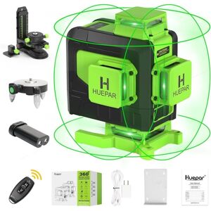 Huepar Laser Level with Cross Lines & Remote - Green Beam Huepar Laser Level with Cross Lines & Remote - Green Beam
