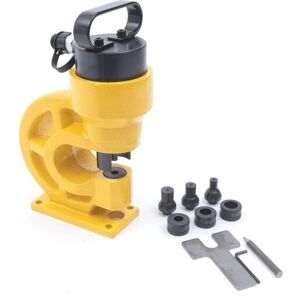 Cncest - Hydraulic Punching Machine Copper Metal Angle Iron Hole Puncher 3/8'-3/4' 31 Ton Knockout Punch Set Four Dies Cncest - Hydraulic Punching Machine Copper Metal Angle Iron Hole Puncher 3/8'-3/4' 31 Ton Knockout Punch Set Four Dies