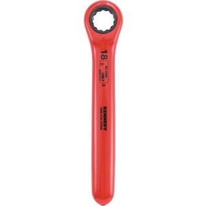 Kennedy 18mm Insulated Ratchet Ring Spanner Double Triangle 1000 V Kennedy 18mm Insulated Ratchet Ring Spanner Double Triangle 1000 V