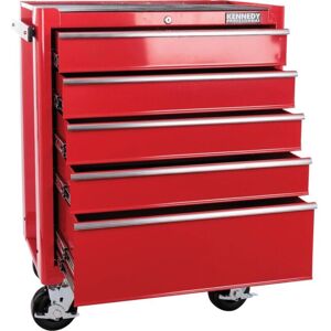 Kennedy - Red 5-Drawer Professional Roller Cabinet Kennedy - Red 5-Drawer Professional Roller Cabinet