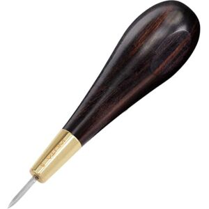 ODIPIE Leather awl set with storage box, brass sewing awl with hardwood handle, hole punch tool for DIY leatherwork, woodworking, tailoring (S) ODIPIE Leather awl set with storage box, brass sewing awl with hardwood handle, hole punch tool for DIY leatherwork, woodworking, tailoring (S)
