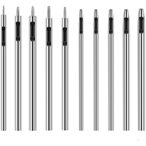 BEIJIYI Leather Hole Punch, 10 Pieces Round and Hollow Steel Leather Hole Punch Set BEIJIYI Leather Hole Punch, 10 Pieces Round and Hollow Steel Leather Hole Punch Set