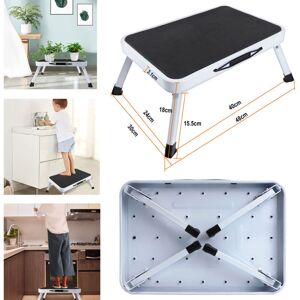 DAYPLUS Lightweight Folding Steel Step Ladder One Step Stool, Portable Household Small Ladder with Anti-slip Foot Pads, Multipurpose Step Up Platform Kitchen DAYPLUS Lightweight Folding Steel Step Ladder One Step Stool, Portable Household Small Ladder with Anti-slip Foot Pads, Multipurpose Step Up Platform Kitchen
