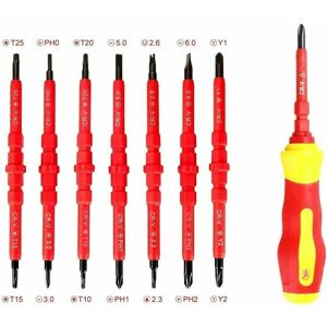 HOOPZI Lot Precision Screwdriver Set, Magnetic Electrician's Screwdriver 7PCS Multifunctional Insulated Screwdriver Multifunctional Flat Cruciform Steel HOOPZI Lot Precision Screwdriver Set, Magnetic Electrician's Screwdriver 7PCS Multifunctional Insulated Screwdriver Multifunctional Flat Cruciform Steel