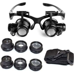 ODIPIE Magnifying glass, headband, front magnifying glass, magnifying glasses, led lighting, magnifications of 10x, 15x, 20x and 25x ODIPIE Magnifying glass, headband, front magnifying glass, magnifying glasses, led lighting, magnifications of 10x, 15x, 20x and 25x