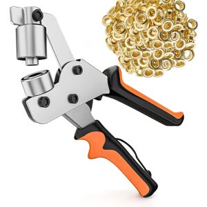 Tonchean - Metal Eyelets Kit 10mm, Eyelet Pliers with 300 Eyelets, Eyelet Punch Pliers, Professional Hole Punch Set for Tarpaulin Fabric Leather Tonchean - Metal Eyelets Kit 10mm, Eyelet Pliers with 300 Eyelets, Eyelet Punch Pliers, Professional Hole Punch Set for Tarpaulin Fabric Leather