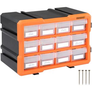 Monzana - Transparent Storage Organiser Stackable Small Parts Case Plastic Tool Box Removable diy Multi Drawer Perfect for Screws Nails & Bolts 24 Monzana - Transparent Storage Organiser Stackable Small Parts Case Plastic Tool Box Removable diy Multi Drawer Perfect for Screws Nails & Bolts 24