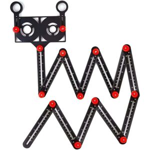 SNQ Multi-angle measuring ruler with positioning hole, 12-sided adjustable measuring template made of aluminum alloy, multi-angle template tool, folding SNQ Multi-angle measuring ruler with positioning hole, 12-sided adjustable measuring template made of aluminum alloy, multi-angle template tool, folding
