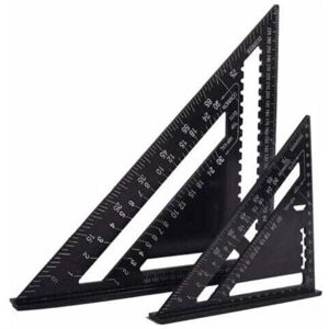 Mumu - Multifunctional carpenter's square 18 cm and 30 cm, triangular metal-aluminum ruler, square ruler, protractor, guide square 45-90 degrees, Mumu - Multifunctional carpenter's square 18 cm and 30 cm, triangular metal-aluminum ruler, square ruler, protractor, guide square 45-90 degrees,